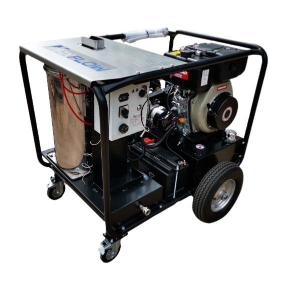 Maxflow Industrial Diesel Hot Pressure Washer - Yanmar L100-V 18 LPM Trolley Frame + Reel Maxflow Industrial Diesel Hot Pressure Washer - Yanmar L100-V 18 LPM Trolley Frame + Reel