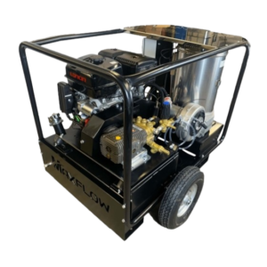 Maxflow Industrial Petrol Hot Pressure Washer - Loncin G420 21 LPM Trolley Frame (Electric Start)