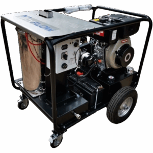 Maxflow Industrial Diesel Hot Pressure Washer - Yanmar L100-V 18 LPM Trolley Frame + Reel
