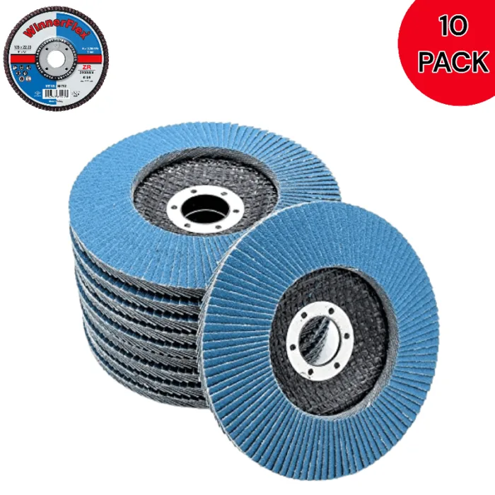 WINNERFLEX Premium 4½" Flap Disc Pack of 10 WINNERFLEX Premium 4½" Flap Disc Pack of 10